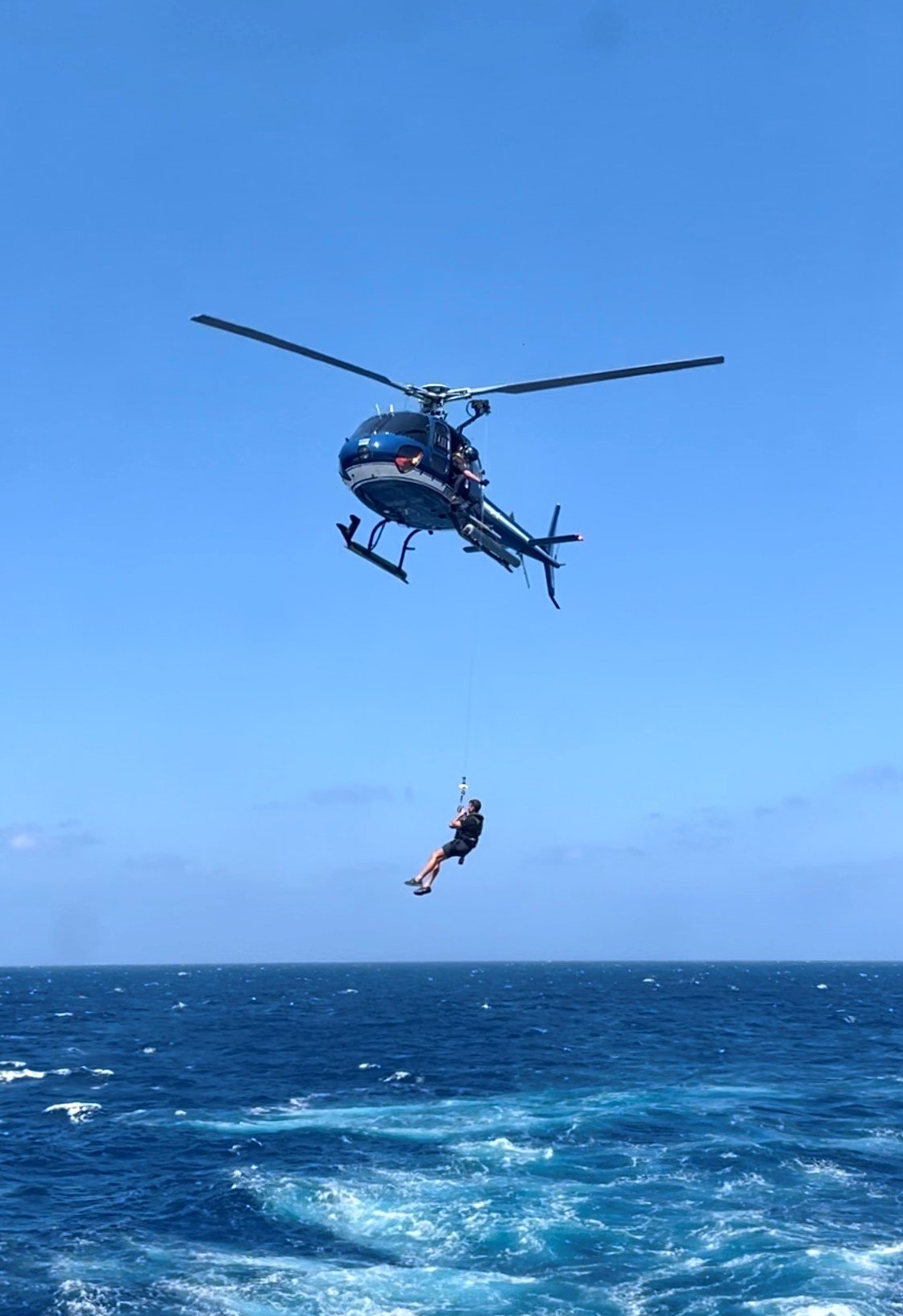 Exercice d’hélitreuillage avec la gendarmerie de Mayotte
