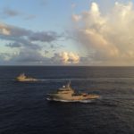 Le D’Entrecasteaux et le Bougainville en entrainement lors de CDS25