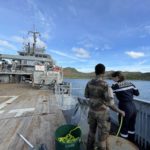 Echantillonnage par l’ASP Caroline et des membres de son équipage
