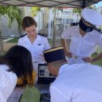 ASP Caroline et Corentin présentant la Mission Bougainville le 14 juillet