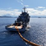 Entraînement de déploiement du barrage anti-pollution pour l’équipage B du DTT (ASP Caroline)